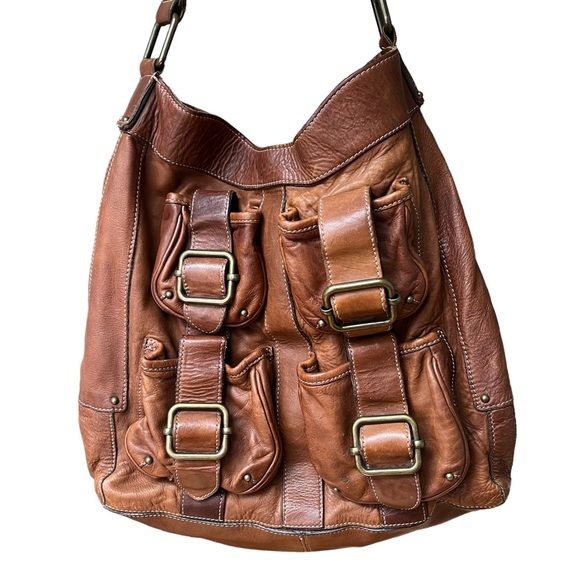 Banana Republic Ashbury Large Leather Shoulder Bag Hobo - Picture 5 of 13